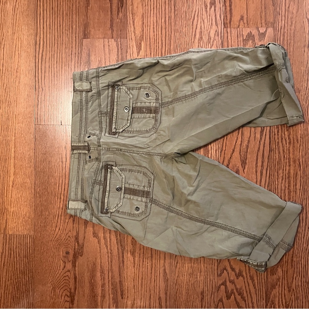 Marrakech Anthropology Womens green Cargo Bermuda Shorts size 27 - Picture 3 of 3